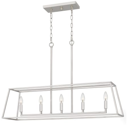 Quoizel Prescott 5 Light 36" Wide Taper Candle Style Chandelier Brushed Nickel
