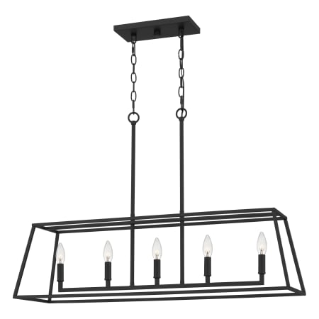 Quoizel Prescott 5 Light 36" Wide Taper Candle Style Chandelier Matte Black