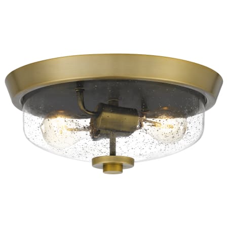 Quoizel Radius 13" Wide Flush Mount Ceiling Fixture Aged Brass
