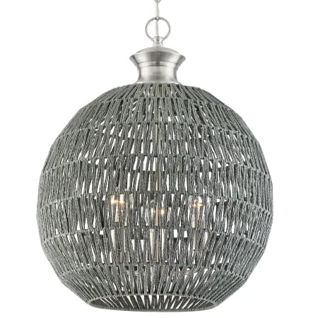 Quoizel Casablanca 3 Light 18" Wide Cage Pendant Brushed Nickel