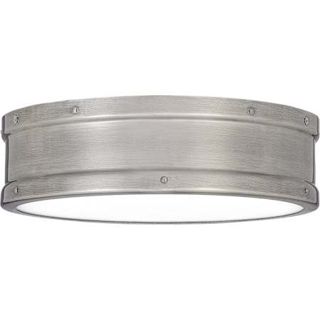 Quoizel Ahoy 13" Wide LED Flush Mount Drum Ceiling Fixture Antique Polished Nickel