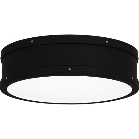 Quoizel Ahoy 13" Wide LED Flush Mount Drum Ceiling Fixture Matte Black