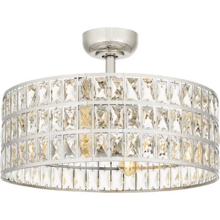 Quoizel 23 Inch Indoor Fandelier with Remote Control Polished Nickel