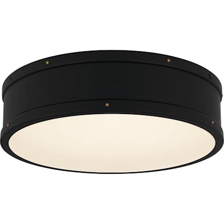 Quoizel Ahoy 16" Wide Flush Mount Drum Ceiling Fixture Matte Black