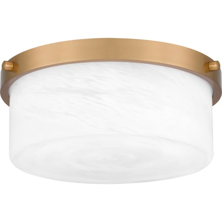 Quoizel 2 Light 12" Wide Flush Mount Drum Ceiling Fixture Aged Brass