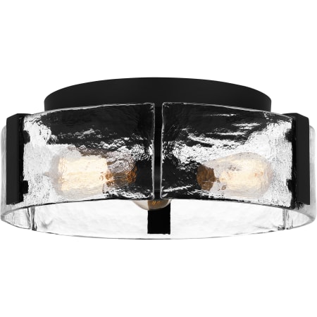 Quoizel 3 Light 15" Wide Flush Mount Drum Ceiling Fixture Matte Black