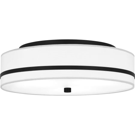 Quoizel Belotte 3 Light 15" Wide Semi-Flush Drum Ceiling Fixture Matte Black
