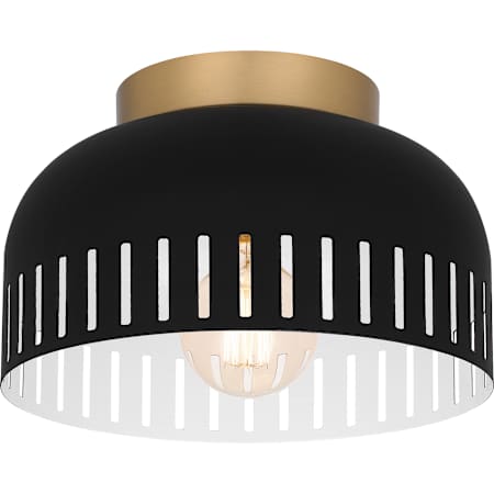 Quoizel Keagan 11" Wide Semi-Flush Ceiling Fixture Matte Black