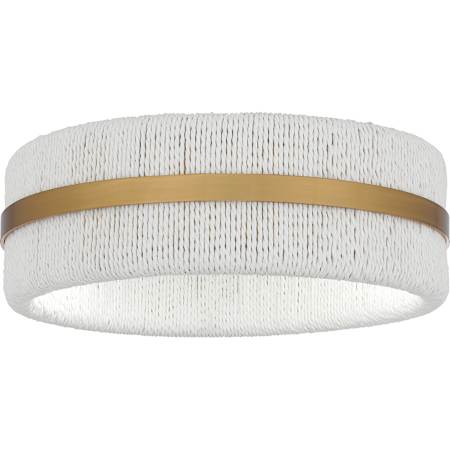 Quoizel Maeve 2 Light 14" Wide Flush Mount Drum Ceiling Fixture Brushed Gold
