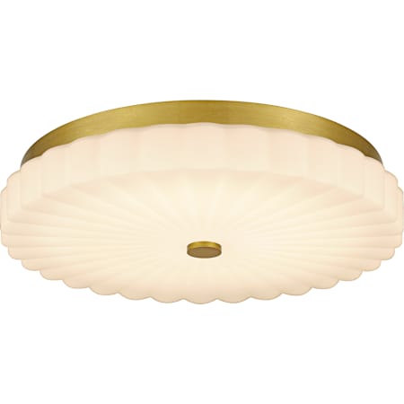 Quoizel Cherbury 16" Wide LED Flush Mount Ceiling Fixture with Opal Etched Glass Shade Brushed Gold