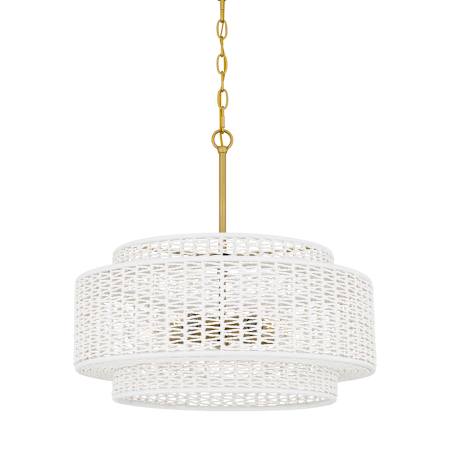 Quoizel Teton 5 Light 20" Wide Pendant Brushed Gold