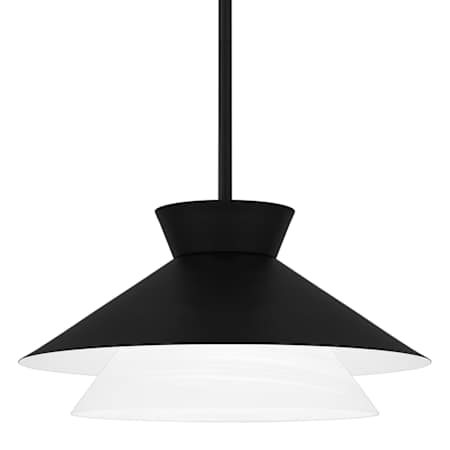 Quoizel Lionel 15" Wide Pendant Matte Black
