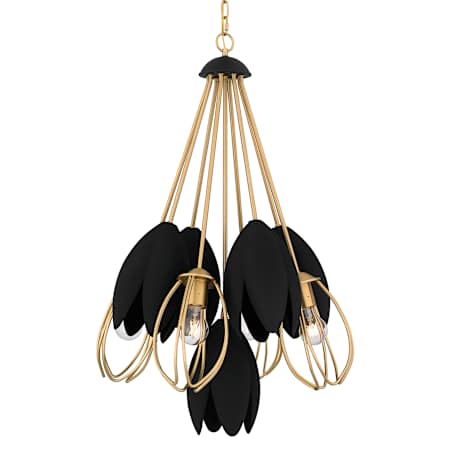 Quoizel Seraphina 4 Light 23" Wide Pendant Brushed Weathered Brass