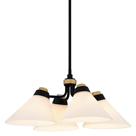 Quoizel Graft 4 Light 25" Wide Chandelier Matte Black