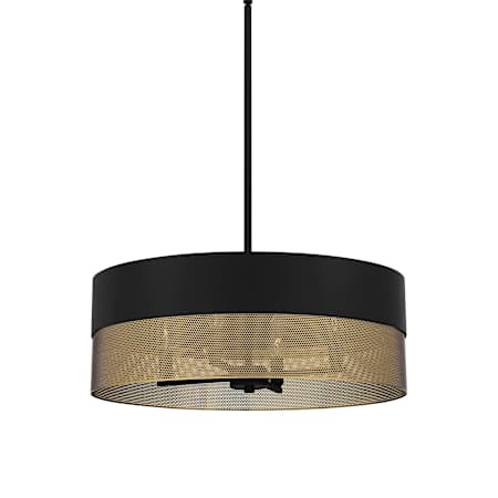 Quoizel Alani 4 Light 20" Wide Pendant Matte Black