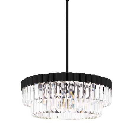 Quoizel Starlight 4 Light 19" Wide Crystal Pendant Matte Black