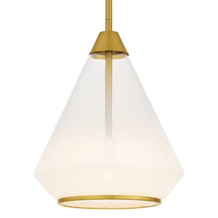 Quoizel Haze 11" Wide Pendant with Clear Ombre Glass Shade Brushed Gold
