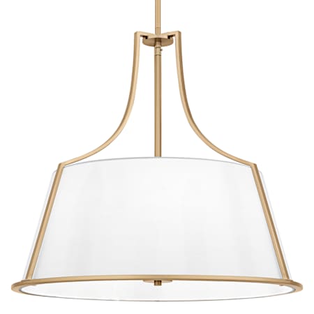 Quoizel Harte 5 Light 24" Wide Pendant with Fabric Shade Bronze Gold