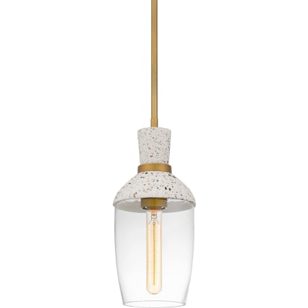 Quoizel Springsteen 7" Wide Mini Pendant Aged Brass