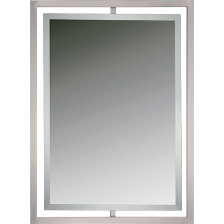 Quoizel Deuel 24" W x 32" H Rectangular Framed Bathroom Mirror Brushed Nickel