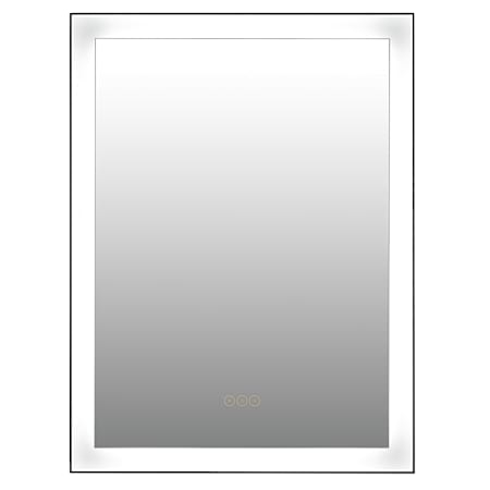 Quoizel Perry 23-1/2" W x 31-1/2" H Contemporary Rectangular Aluminum Framed Bathroom Wall Mirror with LED Lighting Matte Black