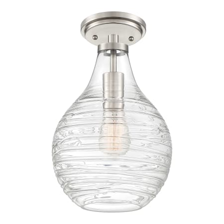 Quoizel Genie 9" Wide Semi-Flush Ceiling Fixture Brushed Nickel