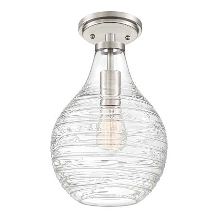 Quoizel Genie 9" Wide Semi-Flush Ceiling Fixture Brushed Nickel