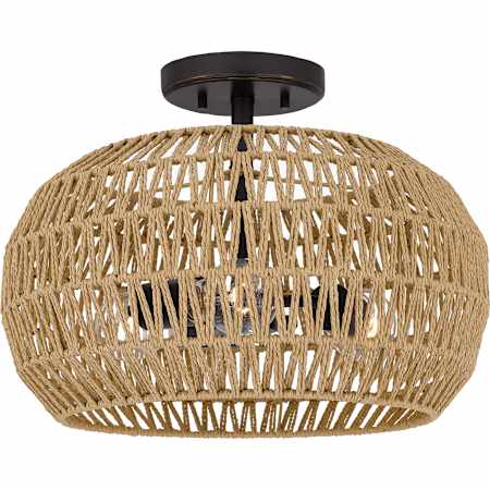 Quoizel 3 Light 16" Wide Semi-Flush Ceiling Fixture Palladian Bronze