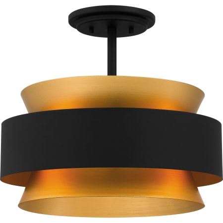 Quoizel 3 Light 15" Wide Semi-Flush Ceiling Fixture Earth Black