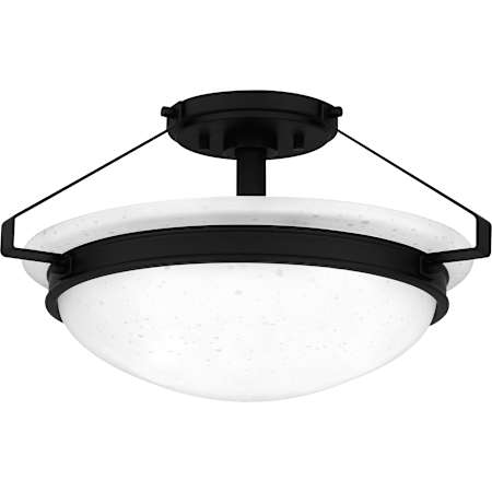 Quoizel 2 Light 15" Wide Semi-Flush Bowl Ceiling Fixture Matte Black