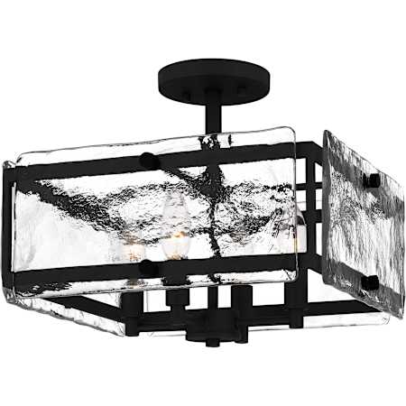 Quoizel 4 Light 15" Wide Semi-Flush Ceiling Fixture Earth Black