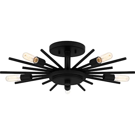 Quoizel Mesquite 5 Light 22" Wide Semi-flush Ceiling Fixture Matte Black