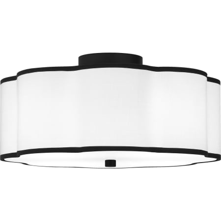 Quoizel Mabry 4 Light 16" Wide Semi-flush Drum Ceiling Fixture Matte Black