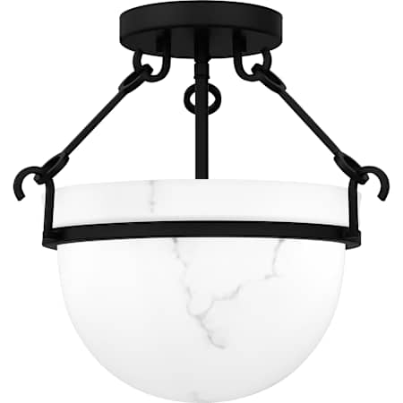 Quoizel Danyon 3 Light 14" Wide Semi-flush Bowl Ceiling Fixture Matte Black