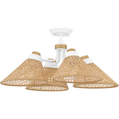 Quoizel Graft 4 Light 25" Wide Semi-Flush Ceiling Fixture Matte White