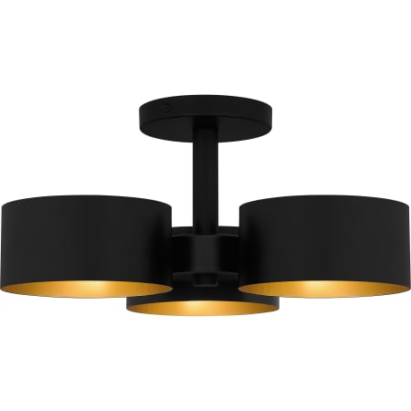 Quoizel Nala 3 Light 17" Wide Semi-Flush Ceiling Fixture Matte Black