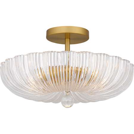 Quoizel Belmond 3 Light 16" Wide Semi-Flush Bowl Ceiling Fixture Brushed Gold