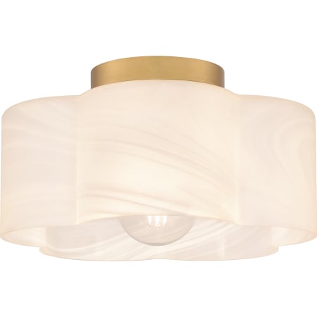 Quoizel Lilly 14" Wide Flush Mount Drum Ceiling Fixture Brushed Weathered Brass