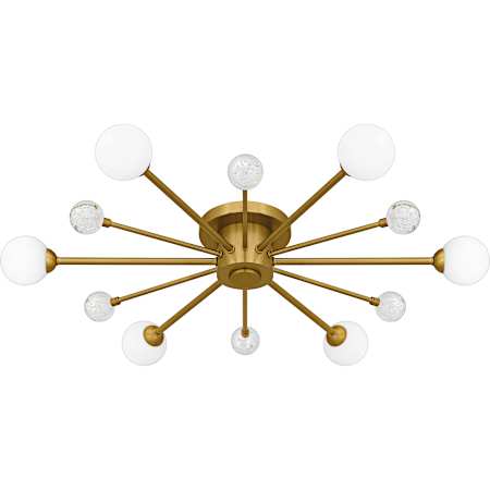 Quoizel Combe 6 Light 30" Wide Semi-Flush Ceiling Fixture Brushed Gold