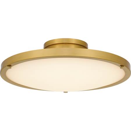 Quoizel Donne 16" Wide LED Semi-Flush Bowl Ceiling Fixture with Etched Glass Shade Brushed Gold