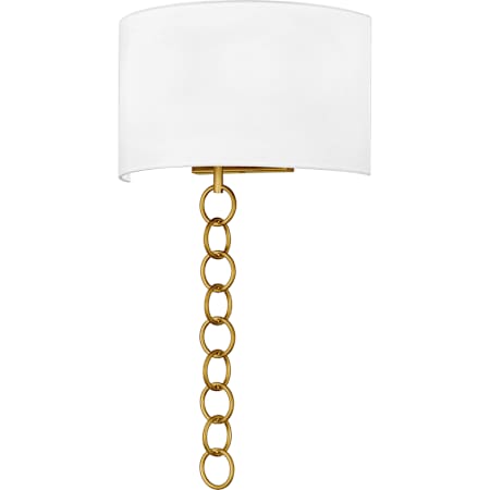 Quoizel Baynes 2 Light 23" Tall Wall Sconce with Fabric Shade Brushed Gold