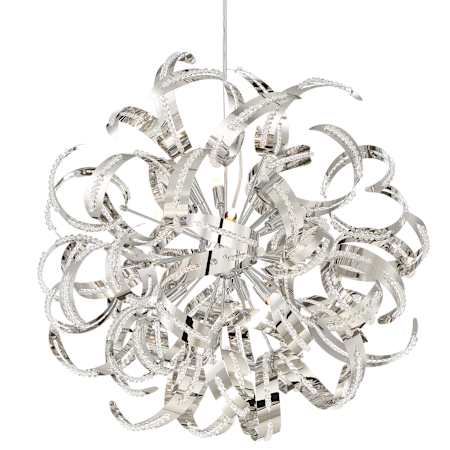 Quoizel Ribbons 12 Light 23" Wide Modern Globe Pendant Crystal Chrome