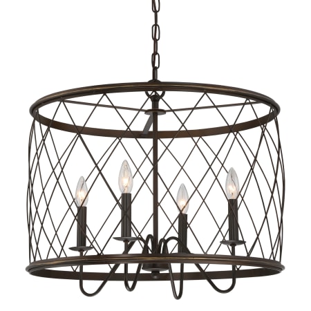 Quoizel Dury 4 Light 23" Wide Taper Candle Chandelier Palladian Bronze