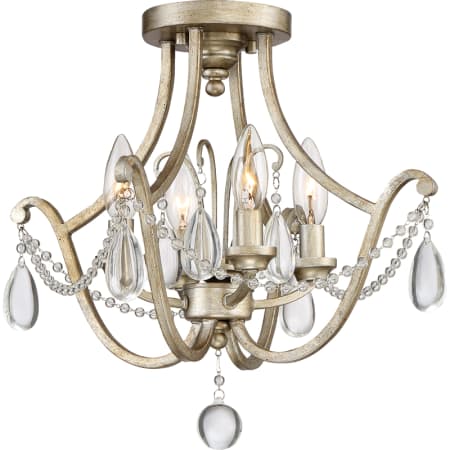 Quoizel Regent 4 Light 16" Wide Semi-Flush Ceiling Fixture Vintage Gold
