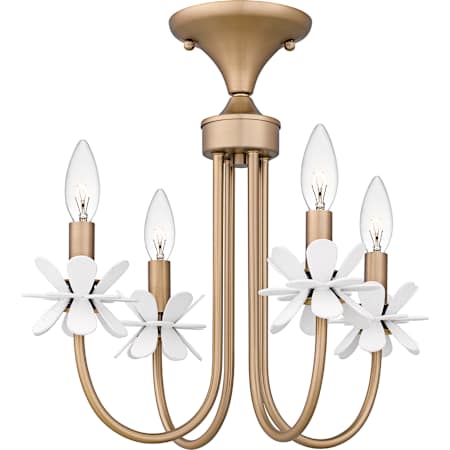 Quoizel Remy 4 Light 16" Wide Semi-Flush Ceiling Fixture / Converts to Pendant Bronze Gold