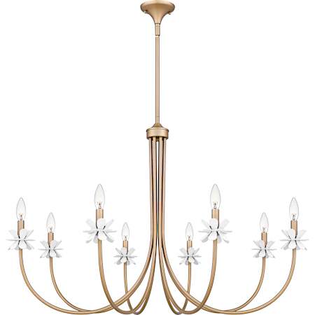 Quoizel Remy 8 Light 42" Wide Taper Candle Style Chandelier Bronze Gold