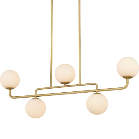 Quoizel Regis 5 Light 40" Wide Linear Chandelier Brushed Gold