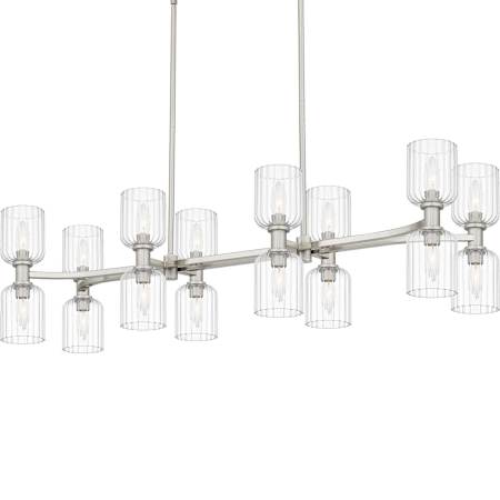 Quoizel Ramada 16 Light 46" Wide Linear Chandelier Brushed Nickel