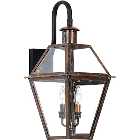Quoizel Rue De Royal 2 Light 23" Tall Outdoor Wall Sconce Aged Copper
