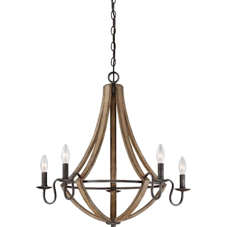 Quoizel Shire 5 Light 26-1/2" Wide Chandelier Rustic Black